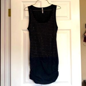Black with gold detail cocktail dress
